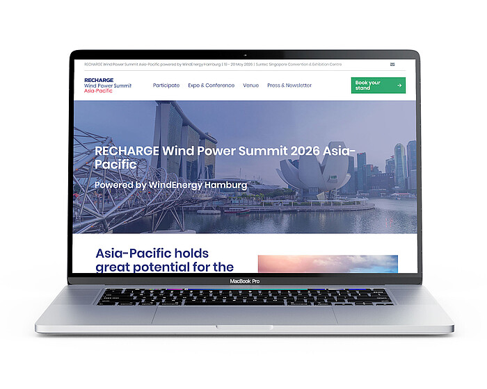 Website www.windenergyapac.com | Mockup with Screenshot