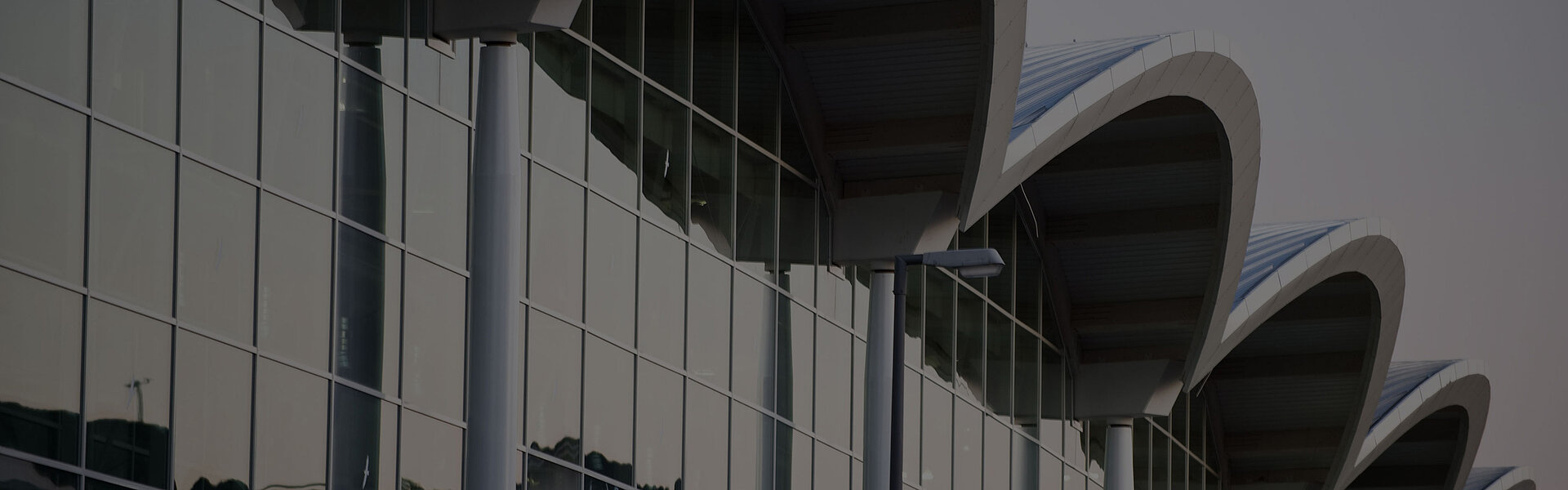 Building facade of the Hamburg Messe
