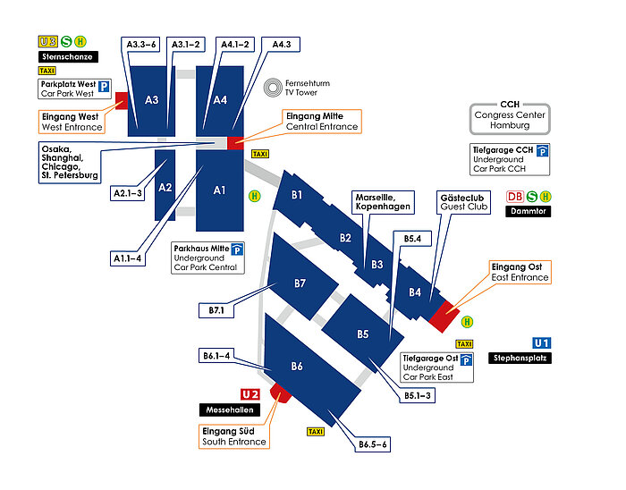 Overview conference and meeting rooms