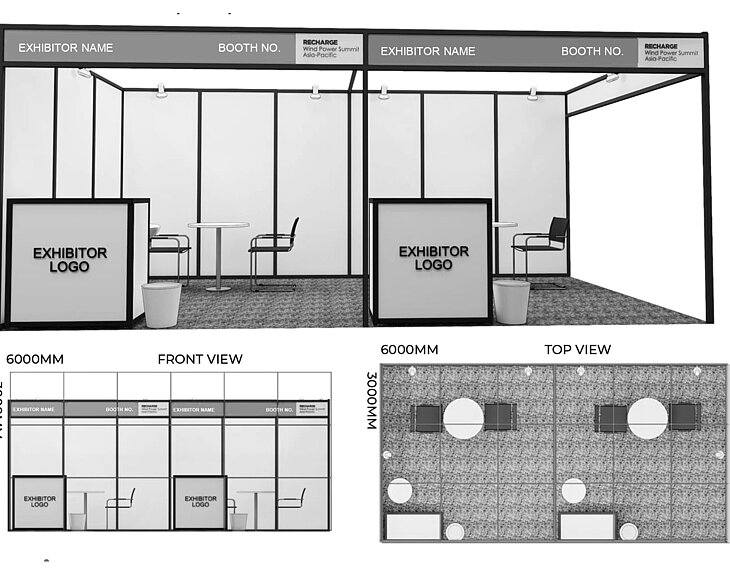 Rendering All-inclusive package 18 sqm | RECHARGE Wind Power Summit Asia-Pacific