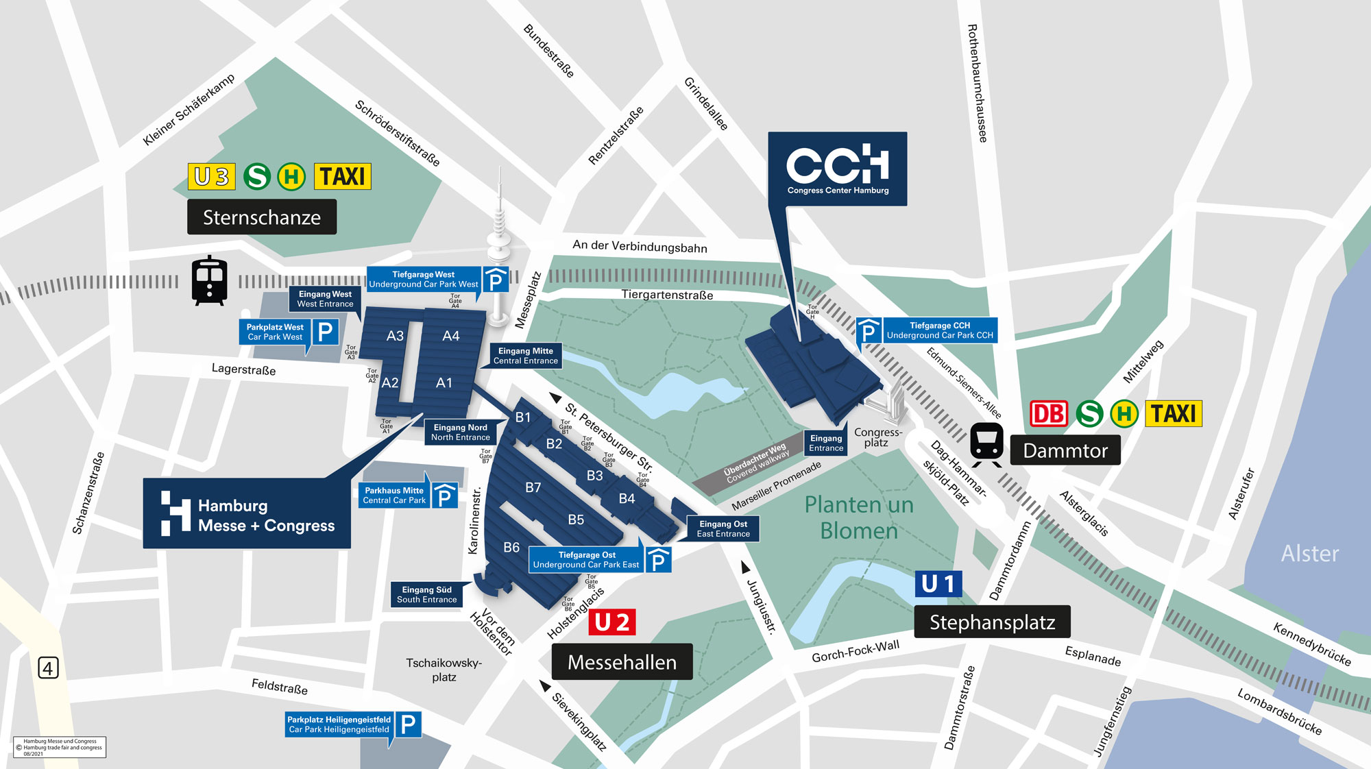 Hamburg Messe area plan